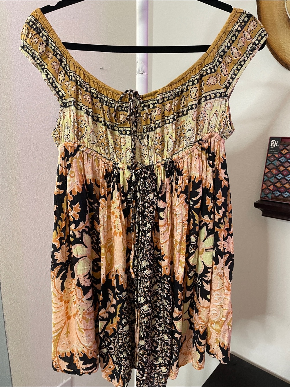 Free People Bali Mariposa Off-Shoulder Mini Dress - Picture 2 of 6